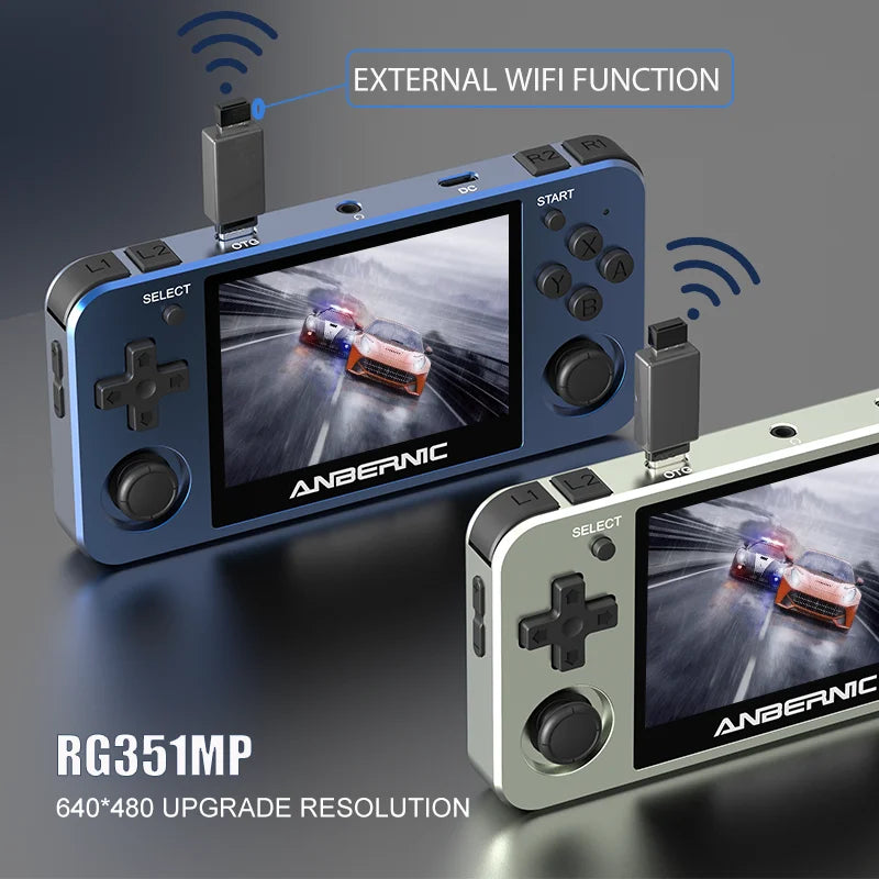 RG351MP RG350M Retro Game Console PS1 RK3326 Player Aluminum Alloy Shell 3.5" IPS Screen Handheld Portable Consola