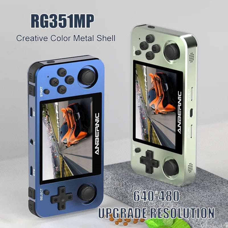 RG351MP RG350M Retro Game Console PS1 RK3326 Player Aluminum Alloy Shell 3.5" IPS Screen Handheld Portable Consola